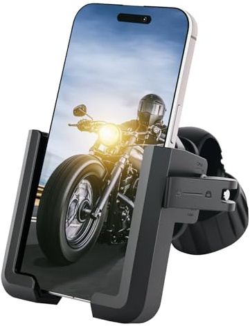 AUYAO Anti-vibration Motorcykel Telefonhållare, Universal 360° Roterbar Motorcykel Mobiltelefonhållare, Avtagbar, Cykel Och Motorcykel Telefonhållare Kompatibel med 2,95-4,13 tum Smartphone