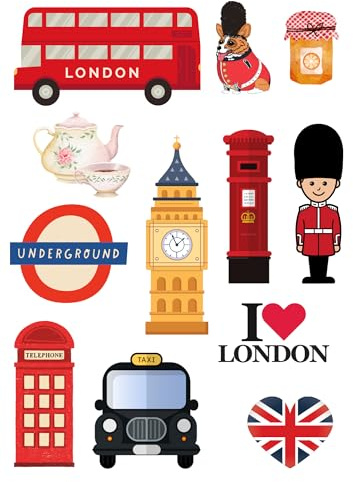 Edible print A4 London GB British theme Cake topper set cake decorations Wafer card NOT-PRECUT - Birthday - Britain - Underground bear -