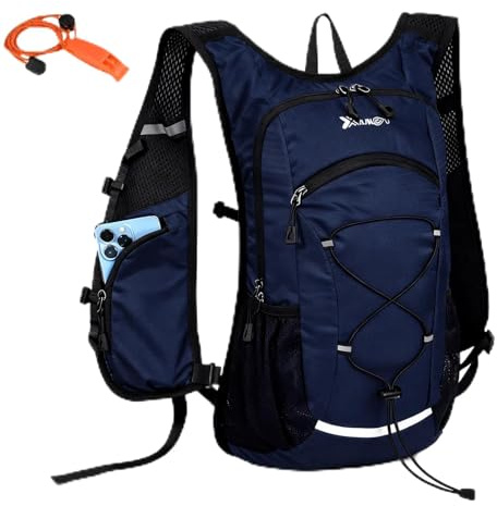 DOJUNS Wanderrucksack, leicht, Reiserucksack, 20 l, wasserdicht, Wandern, Tagesrucksack, Camping-Rucksack für Männer und Frauen, Dunkelblau