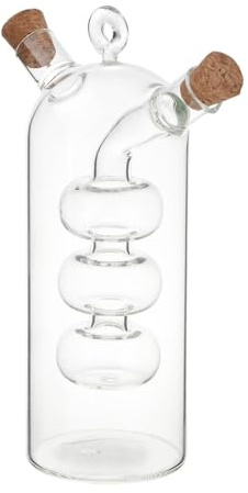 Gcljlmy Caraffa di olio di vetro, decanter, salsa di soia, multiuso, menage con beccuccio per miele, cucina, cottura