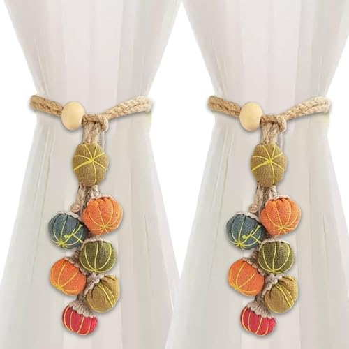 Rubans pour Attacher des Rideaux - 2 pièces Festive décoration de la Maison | embrasses de Rideaux et Bandes de Maintien - pour Salon, Chambre à Coucher, Salle de Bain, fenêtre, Halloween
