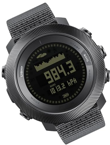 POENVFPO Orologio Subacqueo per Esterni, Orologio Sportivo Digitale con Retroilluminazione a LED e Bussola, Impermeabile Fino a 100 M per Immersioni e attività all'aperto