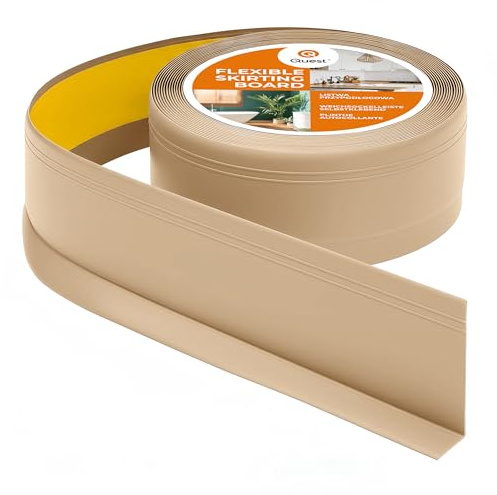 Quest sockellist mjuk PVC självhäftande 70x20 mm flexibel – sandfärgad, 5 m