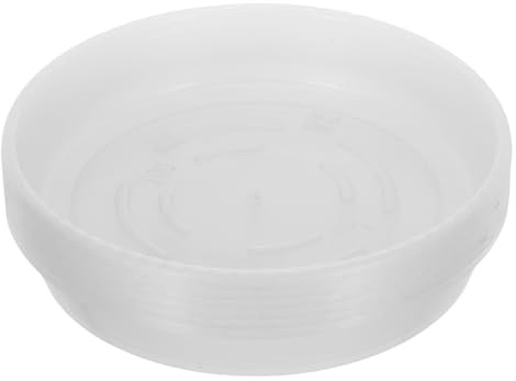 Angoily 6 Bandejas Transparentes para Macetas de Interior Platillos Redondos de Plástico Resistentes para Plantas Bandejas Recolectoras de Agua para Riego y Protección de Superficies en