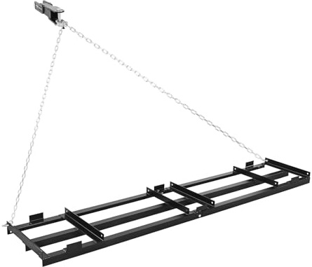VEVOR Rastrillo Nivelador de Césped de Caminos de Entrada 243,5x50 cm, Cadena de 183cm, Nivelador de Tierras Agrícolas de Acero, Herramienta de Nivelación para ATV, UTV, Tractor de Césped de Jardín
