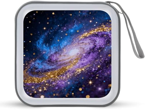 VstaDank Galaxy Étui à paillettes pour CD, DVD, CD, Blu-ray, disques vinyles