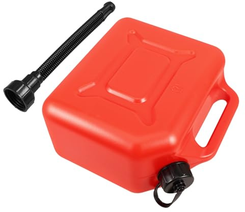 Hemobllo Bidón de Gasolina para Coche Contenedor de Gasolina Portátil Hdpe 5 L Rojo y Otros Líquidos Uso Exterior