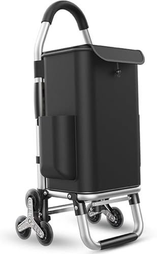 Trappklättring handlastbil med 6 tysta hjul, ergonomisk design för enkel transport i trappor och trottoarkanter, perfekt för att flytta tunga lådor och utrustning