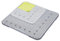 KitchenCraft Tappetino di protezione per lavello, 3 pezzi regolabili, protezione per lavello, bicchieri e stoviglie, plastica, 30 x 30 cm (12 x 12), grigio/verde