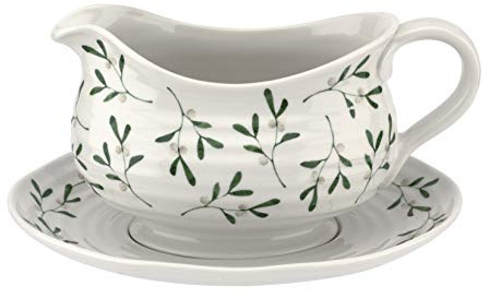 Portmeirion CPXT76512-XG Sophie Conran Garland Sauciere 1 Pt. und Ständer (Amor, Mistelzweig), porzellan