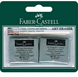 Faber-Castell Knetbarer Radiergummi, Grau, 2 Stück, (82-127018)