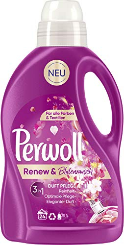 Perwoll Renew & Blütenrausch, Flüssigwaschmittel für alle Textilien mit elegantem Duft (2 x 1,44L)