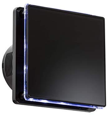 Knightsbridge LED Backlit Extractor Fan with Overrun Timer in Black, 100mm