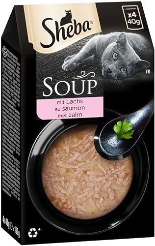 Sheba Multipack Soup - Katzennassfutter im Portionsbeutel - Lachs - 40 x 40g