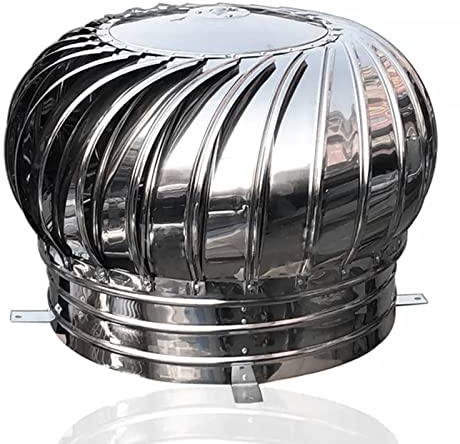 Edelstahl-Spinner, Schornstein-Spinner-Abdeckung, Turbinenventilator, Anti-Abwind-Schornsteinabzug mit drehbarer Kappenbelüftung, Abluftkappe mit Klauenbasis, energiesparend, 500 mm
