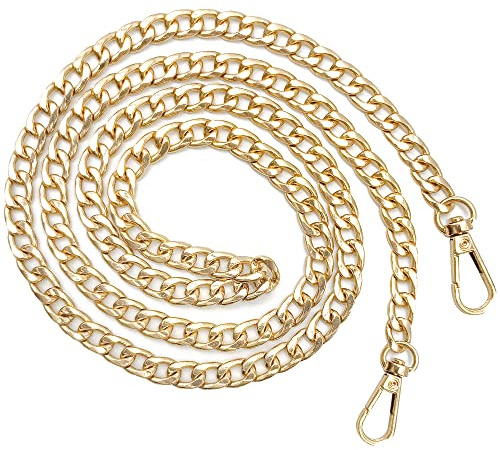 YDHfdc Cadena para Bolso 120 cm Cadenas de Metal Correas de Hombro con Hebillas Cadenas de Bolsa de Repuesto para DIY Bolso, Bolso de Mano, Carteras y Bolsos de Hombro,9.2mm