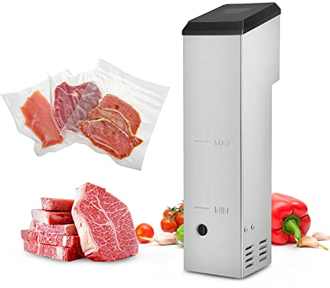 DISHENGZHEN Kitchen Machine for Sous Vide Cooking - Commercial Immersion Circulator Slow Cooker for Low Temperature Food Processing with Full Accessories and Recipes - 1200W