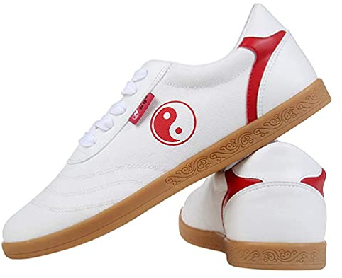 Tai Chi Kung Fu Shoes, Women's Martial Art Sneaker Chinese Traditional Qi Gong Beijing Trainer Wing Chun Slipper for Female,White,7