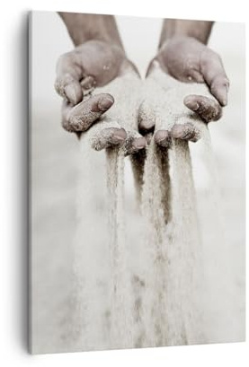 Lienzos decorativos Arena Manos Brillante Cuadro Sobre Lienzo Moderno Vertical 50x70cm Cuadros Decoracion Salon Dormitorio Cocina Cuadros Pared Imágenes Wall Art Prints Decor Canvas PA50x70-6234