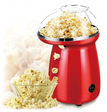 WAOCEO Machine à Pop-Corn Machine à Pop-Corn Domestique, Appareil à Air Chaud sain, sans Huile, for la Cuisine des Enfants, collation Faite Maison, Film Machine à Pop-Corn