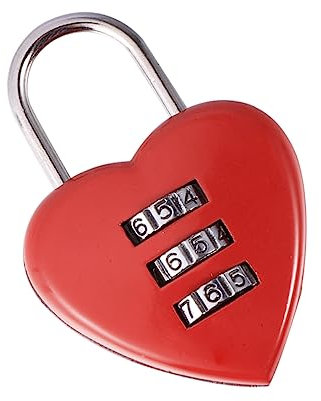 jojofuny Herzschloss Stelligem Zahlenschloss Robustes Gepäckschloss Individuell Einstellbares Vorhängeschloss Für Reisegepäck Rucksäcke Und Schließfächer