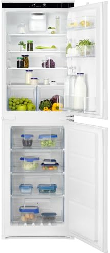 Zanussi 60 Series Fridge Freezer, Model ZNTN18ES5, TwinTech Technology, No Frost, 154/88 Litres Cooling & Freezer Capacity, 1772cm, FastFreeze, Multiflow, Stable Temperatures, White [Energy Class E]