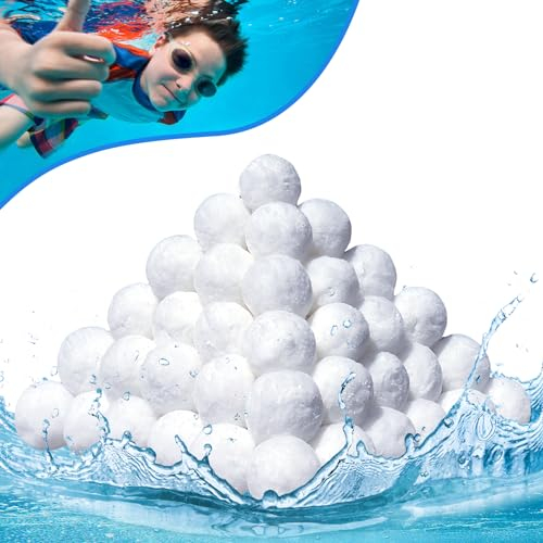 Bolas de Filtro para Piscina de 1400g, Bolas de Filtro de Medios para Piscina, Bolas de Filtro Pueden reemplazar 50kg de Arena de Filtro, Bola de Filtro para Piscinas para Filtro de Arena, Accesorios