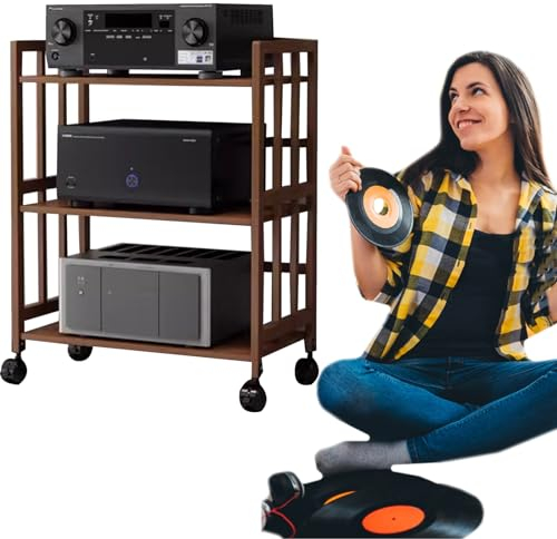 Audio rack hifi regal Modern Medienaufbewahrungsschrank/ AV-Medienständer, Wohn-/ Spiel-/ Aufnahmeraum DVD-DVR-Komponentenregal/ Audio/Video-Aufbewahrungsregal, Für DVD-Player/ Kabelboxen/ Spielekonso