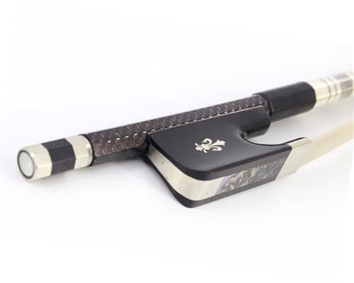 violin bow 4/4 Red Double Bass Bow Ebony Frog Suitable For Beginners And Performers(3/4)