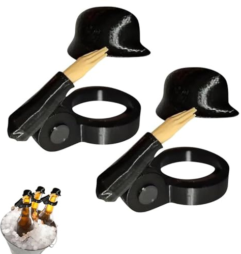 Pjjrdh 2pcs bierflaschenverschluss Soldaten Helm,Bierflaschen Helm,flaschenverschluss Bierflaschen Helm Salut,Soldat Salut Bierflasche Helm,Bierflaschen Helm Soldat,bierflaschenhelm,bierflaschenhelm