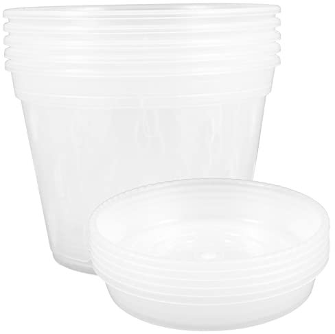 ifundom 5sets Vasi Plastica Per Vasi Da Vivaio Traspiranti Per Piante Da Buchi Per Drenaggio e Aeration Per Spatifillo e