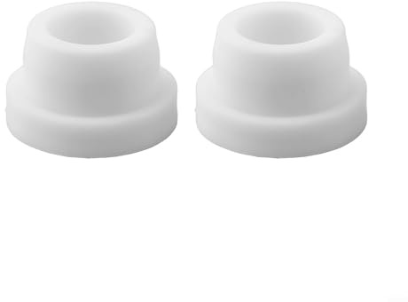 Jotekonoby Pool Ladder Rubber Bumpers White End for 0.9 Inch Tubes Swimming Pool Step Protectors Foot Covers Replacement Accessories 2 Pack