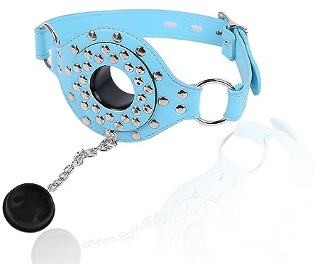 HTdangT Mordaza Bucal De Piel Sintética Con Remache, Tapón Bucal Con Mordaza Que Se Puede Abrir, Mordaza Fetiche, Esparcidor De Boca SM, Mordaza De Bola, Mordaza Bucal, Coqueteo