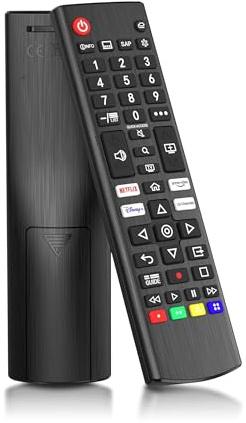 Yisica Ersättningskontroll för LG Smart TV LED LCD Ultra HDTV - ingen justering krävs universal LG fjärrkontroll (svart)