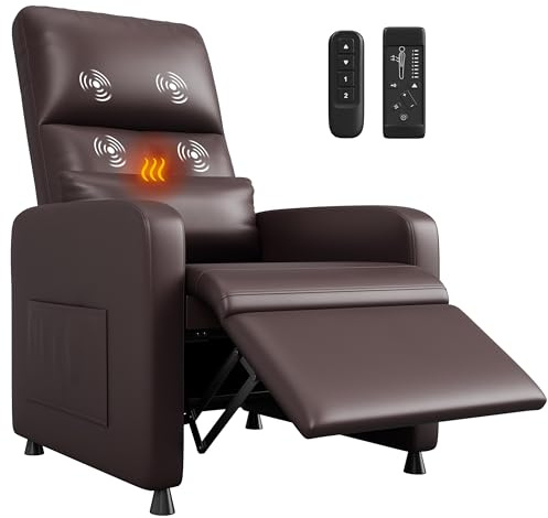 GarveeHome Elektrischer Fernsehsessel mit Massage, Heizung & Fußstütze | Elektrisch, Wärmefunktion, Wohnzimmer, Schlafzimmer, Büro