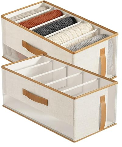 Organizador De Bolsos - con Separadores | Organizador para Armario de Bolsos | Para Jeans Suéteres Pantalones Camisetas Ropa Sujetadores Pañuelos y el Estante