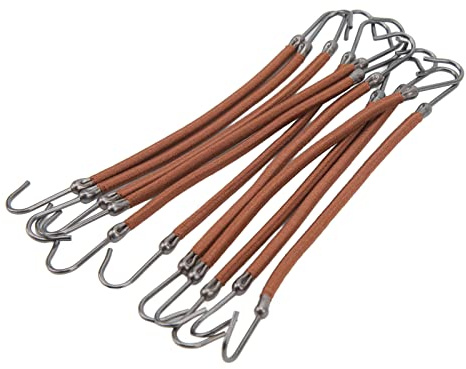 Drfeify Gancho para Sujetar de Caballo, Banda de Goma, 10 Lazos Elásticos para Cabello Grueso y Rizado, Ideal para Peinados Largos y Uso Diario (BROWN)