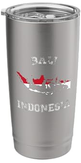 Indonesia Distressed Flag Bali Pride Stainless Steel Insulated Tumbler