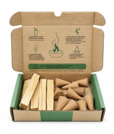 SALVIA | Kit Palo Santo et Cônes d’Encens Naturels | Purification Maison et Énergie Positive | Idéal pour Méditation et Relaxation