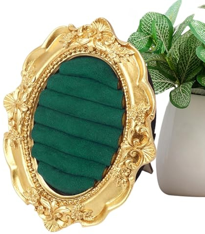 Generico Portaanelli - Vassoio Per Orecchini Ovale Vintage Decorativo,Portaanelli Per Gioielli Di Fidanzamento | Per Fidanzamento Cerimonia Compleanno Casa Soggiorno Toeletta Mensola Donna Lei