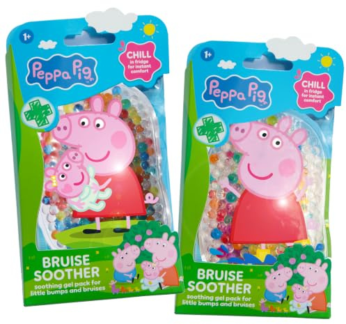 Peppa Pig Childrens Bruise Soothers (Twin Pack) Cooling Gel/Ice Pack