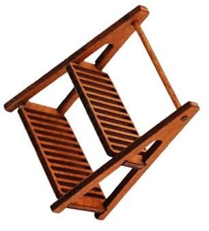 TWISAXC Mini Estante de Almacenamiento de para Madera de Doble Capa, Ideal para exhibir Tesoros en Miniatura en Jardines de Hadas, estructuras de jardín en , marrón Oscuro , 43 x 24 x 57 mm