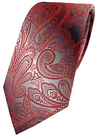 TigerTie Designer Seidenkrawatte in Paisley gemustert - Krawatte 100% Seide