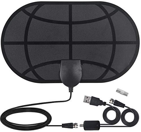 DollaTek Mini antenna TV digitale 50 miglia di distanza Amplificatore di segnale compatibile con F-TV HDTV Antenna interna 4K DVB-T2 ATSC