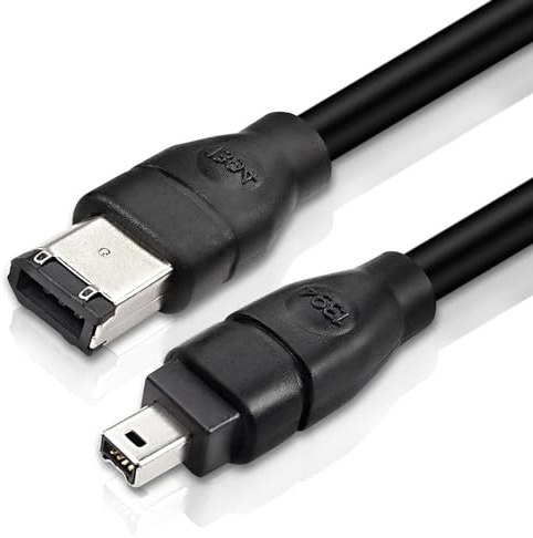 CABLEPELADO FireWire 400 Kabel 4-polig auf 6-polig, 1,8 m, Schwarz