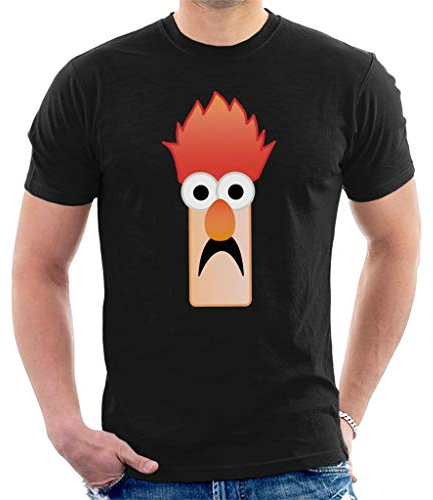 Disney The Muppets Beaker Character Head Men's T-Shirt Black