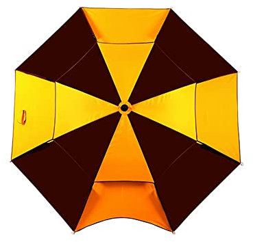 MNNM Outdoor-Regenschirm zum Angeln, Strandschirm mit Neigungseinstellung, sonnenfester Terrassenschirm für Strand, Pool, Rasen, Innenhof, Aluminium (Farbe: Gelb, Größe: 2,4 m)