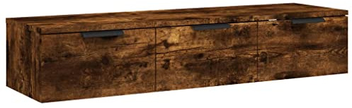 vidaXL Armario de Pared Madera ingeniería Roble Ahumado 102x30x20 cm