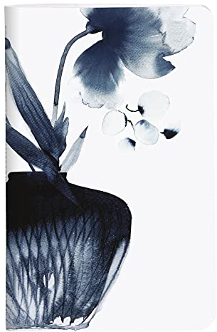 Clairefontaine 115924C - Inkebana, Notizheft mit Fadenbindung 7,5x12cm, 24 Blatt, blanko, 90g, Motive sortiert, 1 Stück