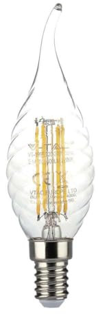 Ampoule de bougie LED V-tac 4W E14 3000K VT-1995-N- 4308-214308